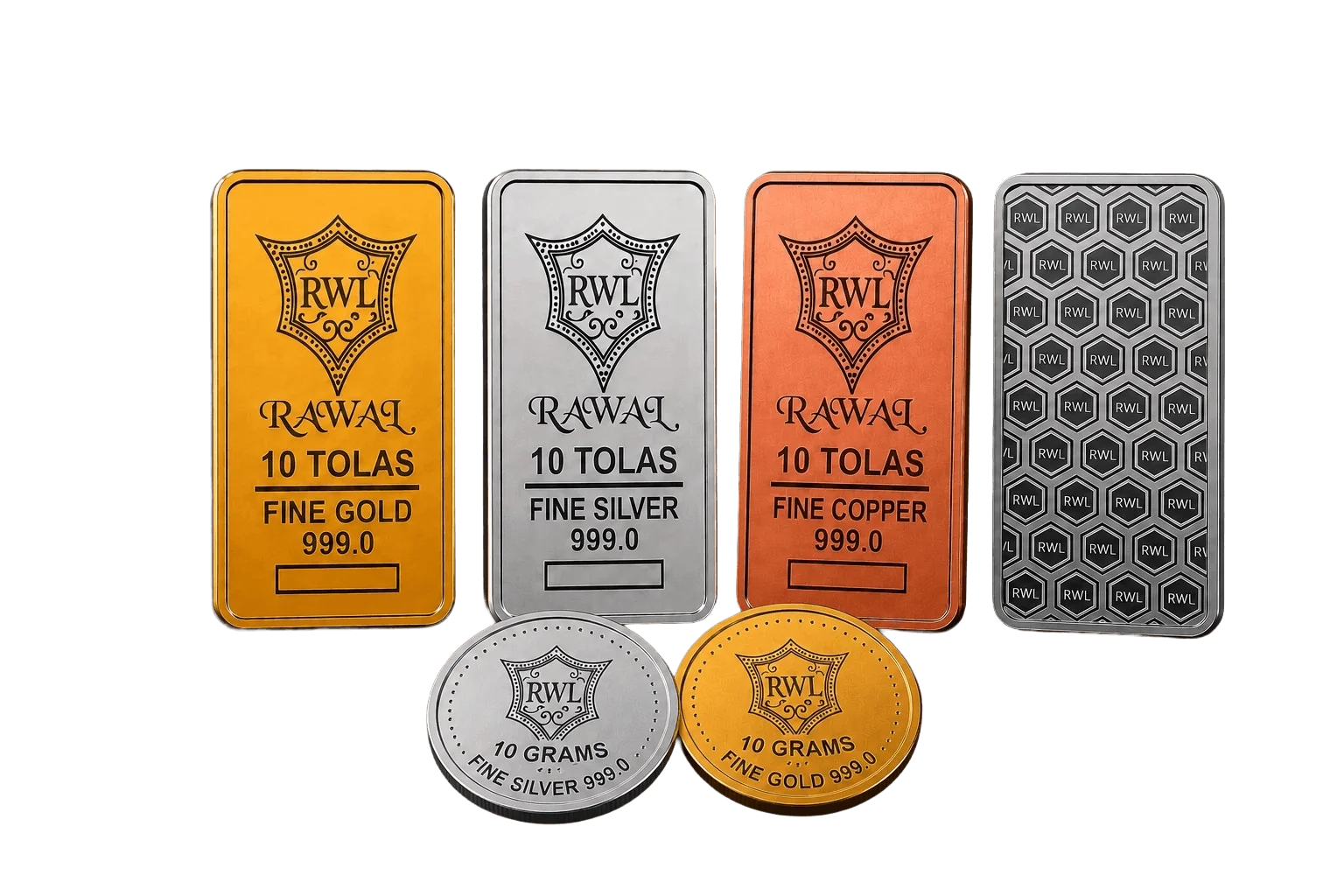 Rawal Metals Lab gold and silver bars